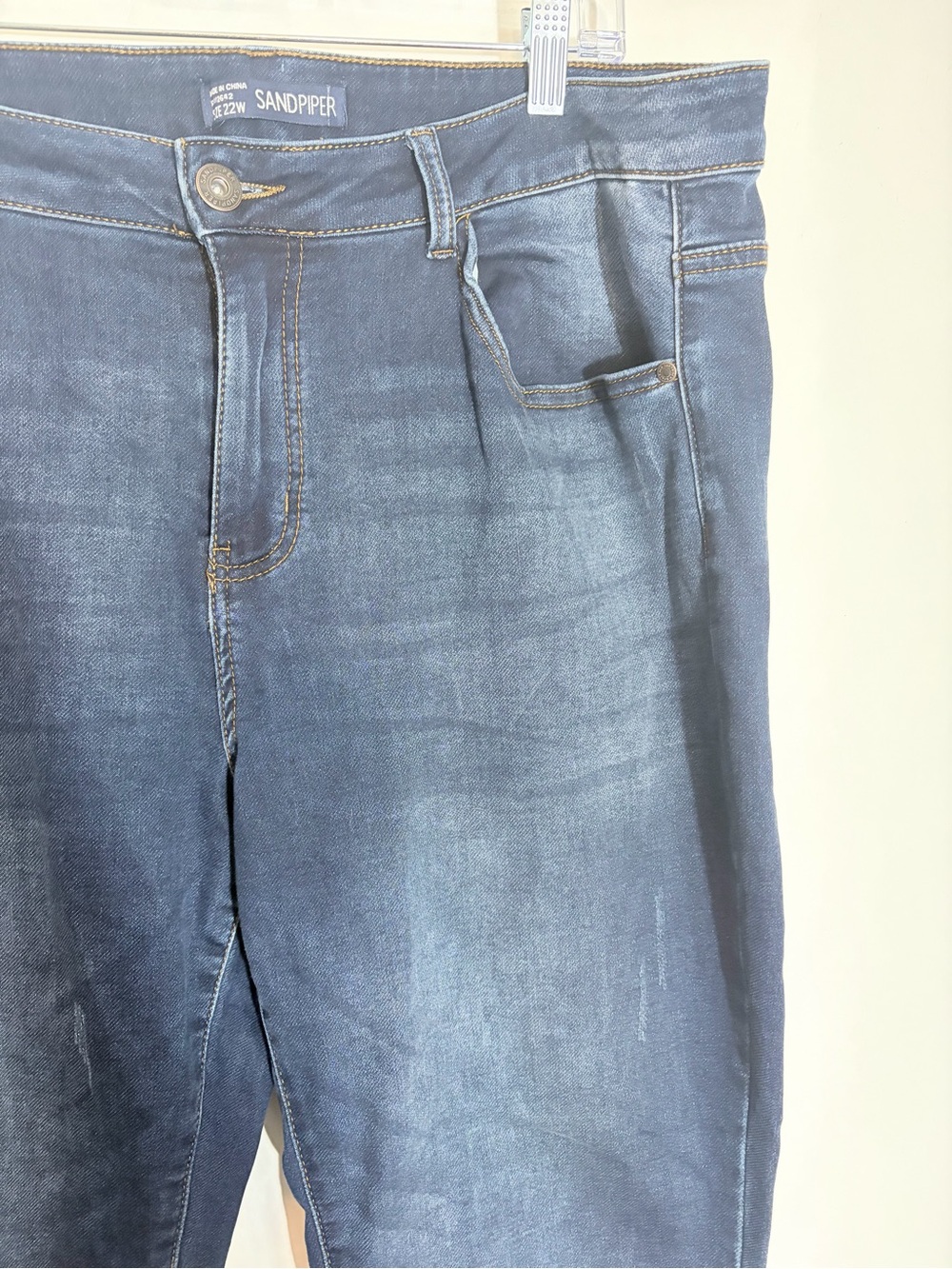 Sandpiper Women's Dark Blue Cropped Ankle Jeans Plus Size 22 W - Picture 3 of 7